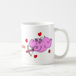 La taza de la tarjeta del día de San Valentín del