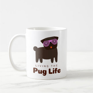 La taza de la vida de Pug (rosa)