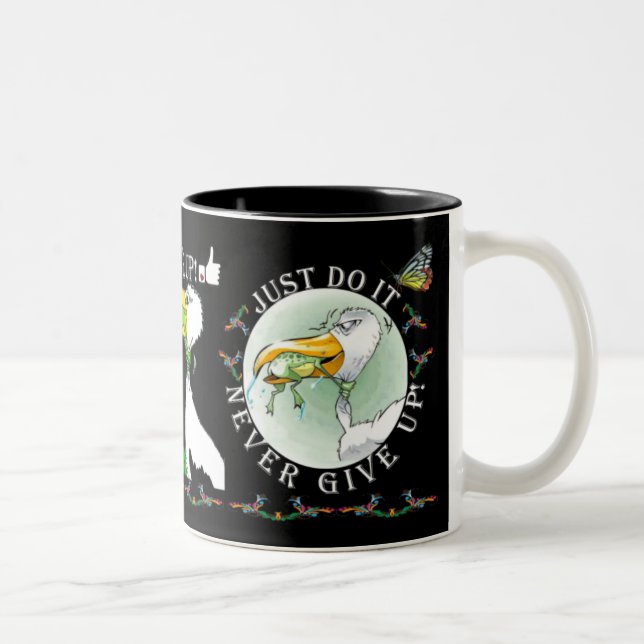 La taza de motivación - apenas hágala - nunca da (Derecha)