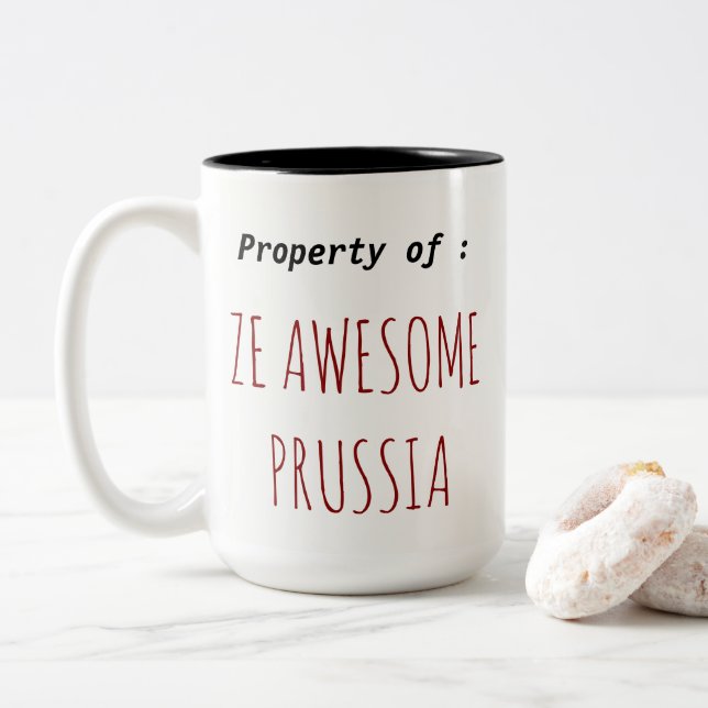 La taza de Prusia de impresionante (Con donut)