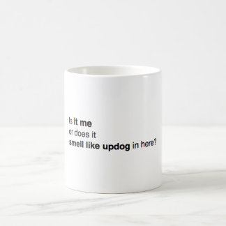 La taza de "Updog" de la oficina