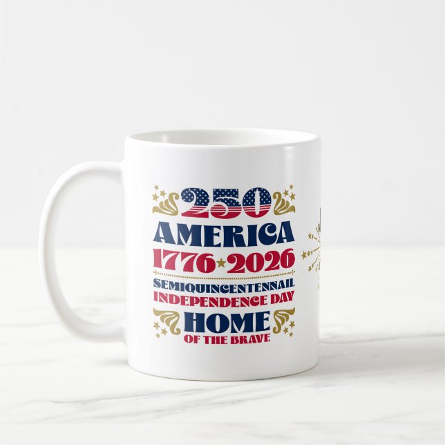 La taza del 250 aniversario de los Estados Unidos (Izquierda)