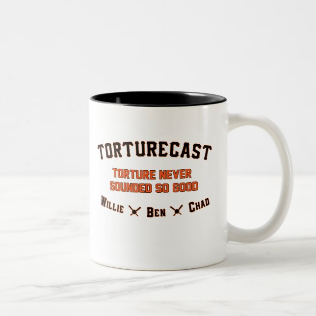 La taza del anfitrión de TortureCast (Derecha)