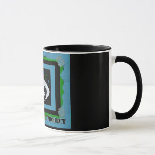 La taza del arte del logotipo del proyecto de la