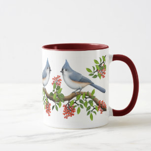 La taza del Titmouse copetudo