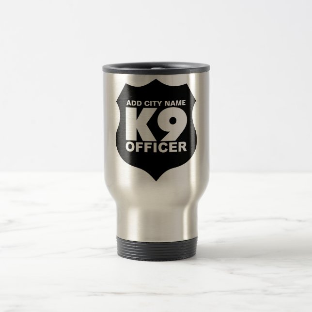 La taza del viaje del oficial K9, AÑADE NOMBRE de (Centro)
