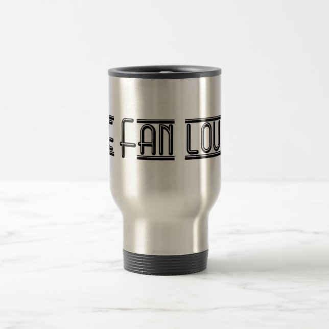 La taza del viajero del salón de la fan - negro (Centro)
