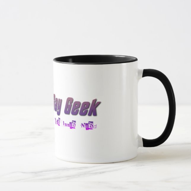 La taza gay del logotipo del friki (Derecha)