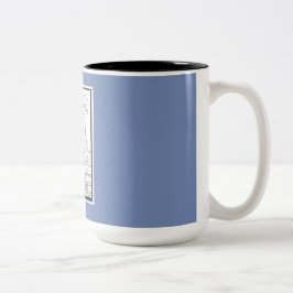 La taza hermosa del regalo con japonés dibujado