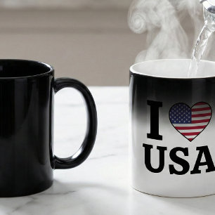 La taza mágica de cambio de color "Corazón de Amér