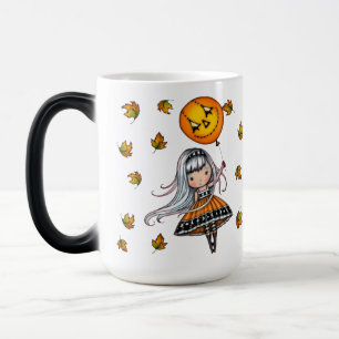 La taza mágica linda del globo de Halloween