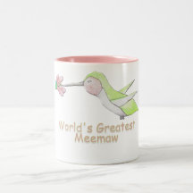 La taza más grande del colibrí de Meemaw del mundo