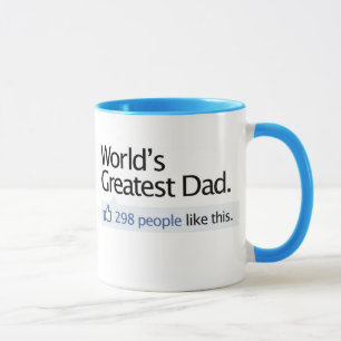 La taza más grande del papá del mundo de Faceboo