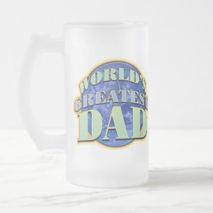 La taza más grande del vidrio esmerilado del papá