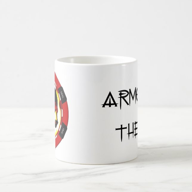 La taza morphing de la mano del hombre muerto (Centro)