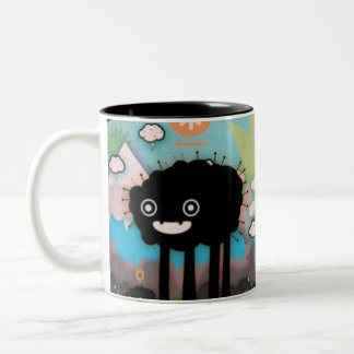 la taza negra del monstruo