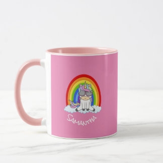 La taza perfecta del unicornio rosa para su cumple