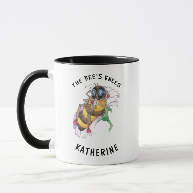 La taza personalizado de las rodillas de la abeja (Izquierda)