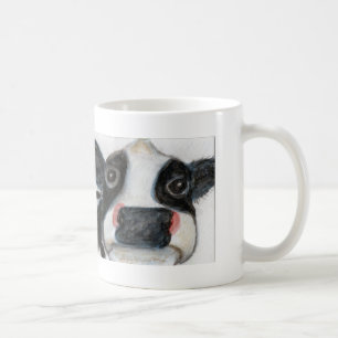 La taza preciosa de la vaca personaliza navidad