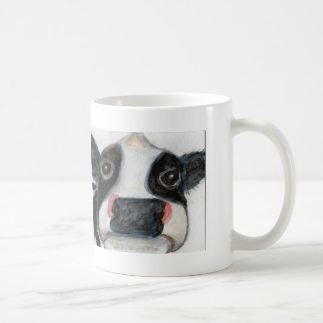 La taza preciosa de la vaca personaliza navidad (Derecha)