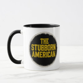La taza Stubborn American Bold Emblem