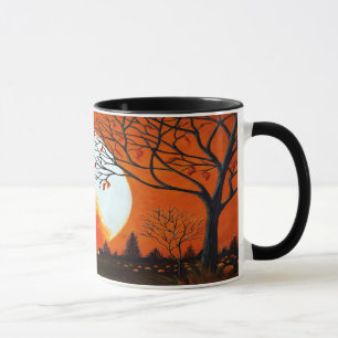 La taza temática del arte del otoño "que quema s