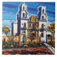 La teja decorativa de la misión de San Javier