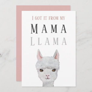 La tengo de la tarjeta del día de mi mamá Llama ma