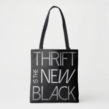 La thrift es la nueva bolsa tote moderna negra