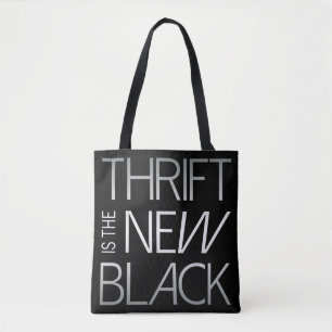 La thrift es la nueva bolsa tote moderna negra