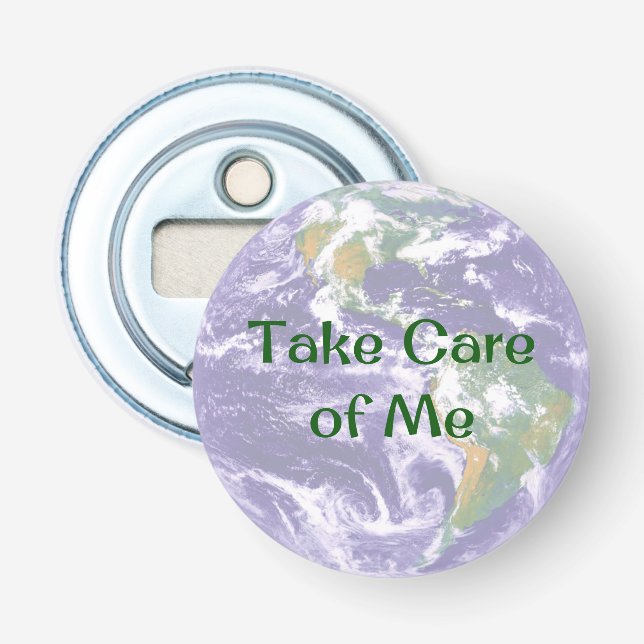 La Tierra cuida de mí abridor de botellas (Anverso)