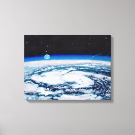 La Tierra desde una altura giratoria: lienzo sin c