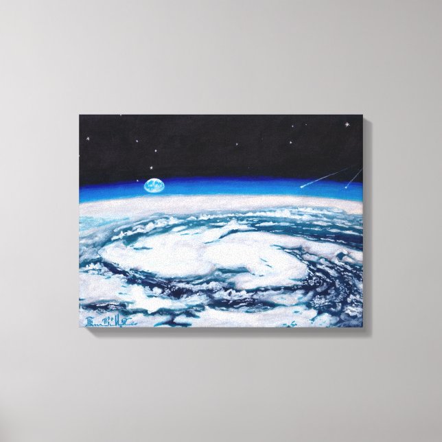 La Tierra desde una altura giratoria: lienzo sin c (Anverso)