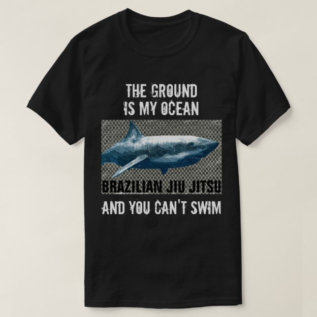 La tierra es mi camiseta del océano BJJ (Diseño del anverso)
