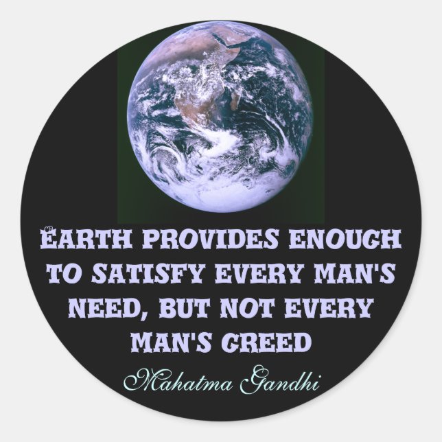 La Tierra proporciona pegatinas (Anverso)