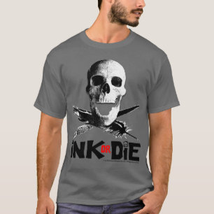 La "tinta o muere" camiseta gris