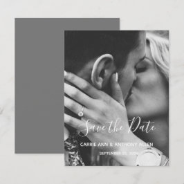 La tipografía del guión de la foto en blanco negro