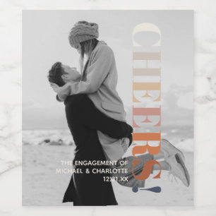 La tipografía moderna anima con etiqueta de vino f