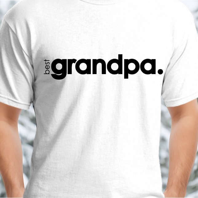 La tipografía moderna mejor camiseta del abuelo (Subido por el creador)