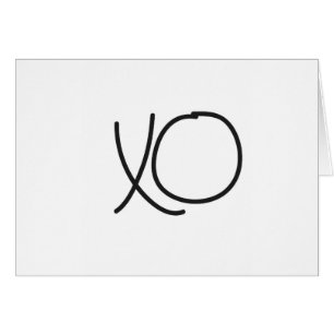 La tipografía XO abraza y besa caligrafía
