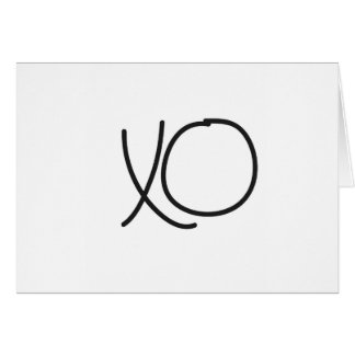 La tipografía XO abraza y besa caligrafía