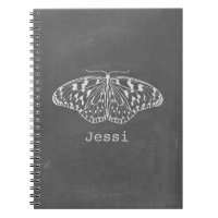La tiza inspiró el cuaderno espiral de la mariposa