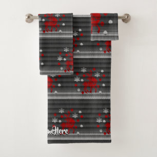 La toalla de baño del navidad fija las toallas