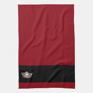 La toalla de cocina de la corona al estilo de Miss