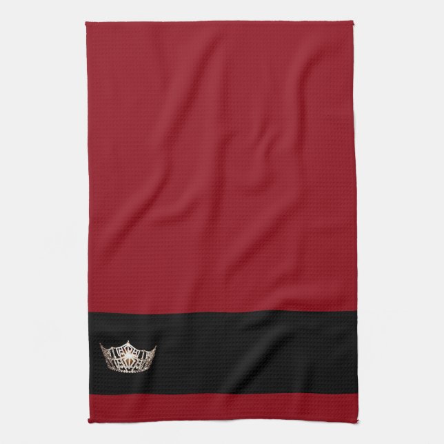 La toalla de cocina de la corona al estilo de Miss (Vertical)