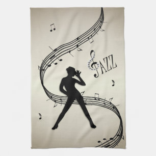 La toalla de cocina de la música de jazz Dance Gol