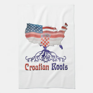 La toalla de cocina de raíces croatas estadouniden