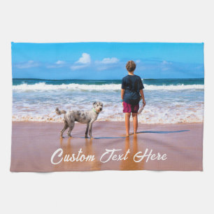 La toalla de cocina de su Mascota con texto Person