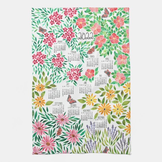 La toalla de cocina del calendario de jardín de Gr (Vertical)