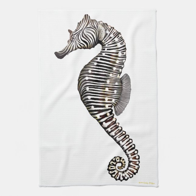 La toalla de cocina grande del Seahorse (Vertical)